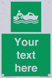 Custom sign safe condition Rescue boat